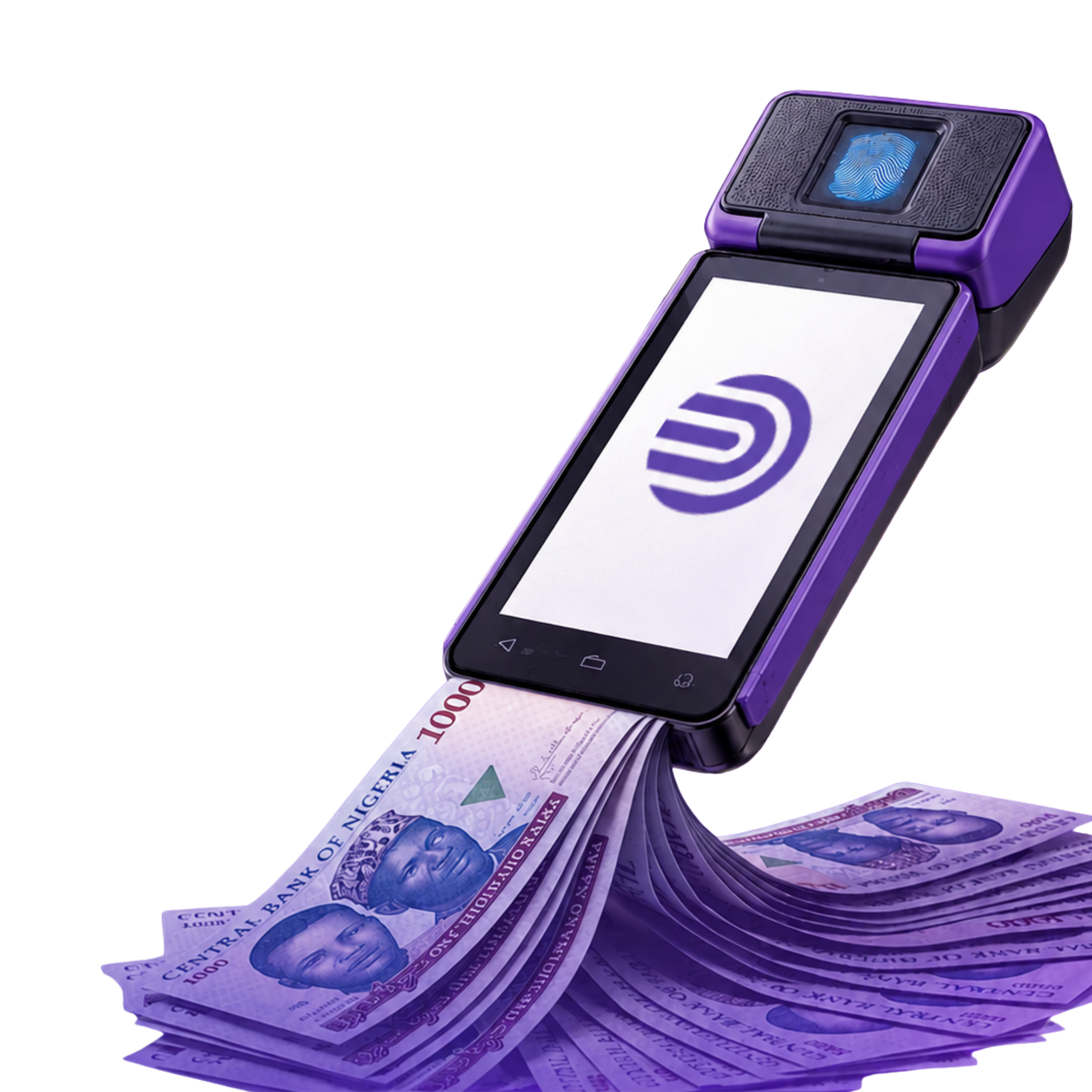 BioTap POS terminal with fingerprint reader accepting payment